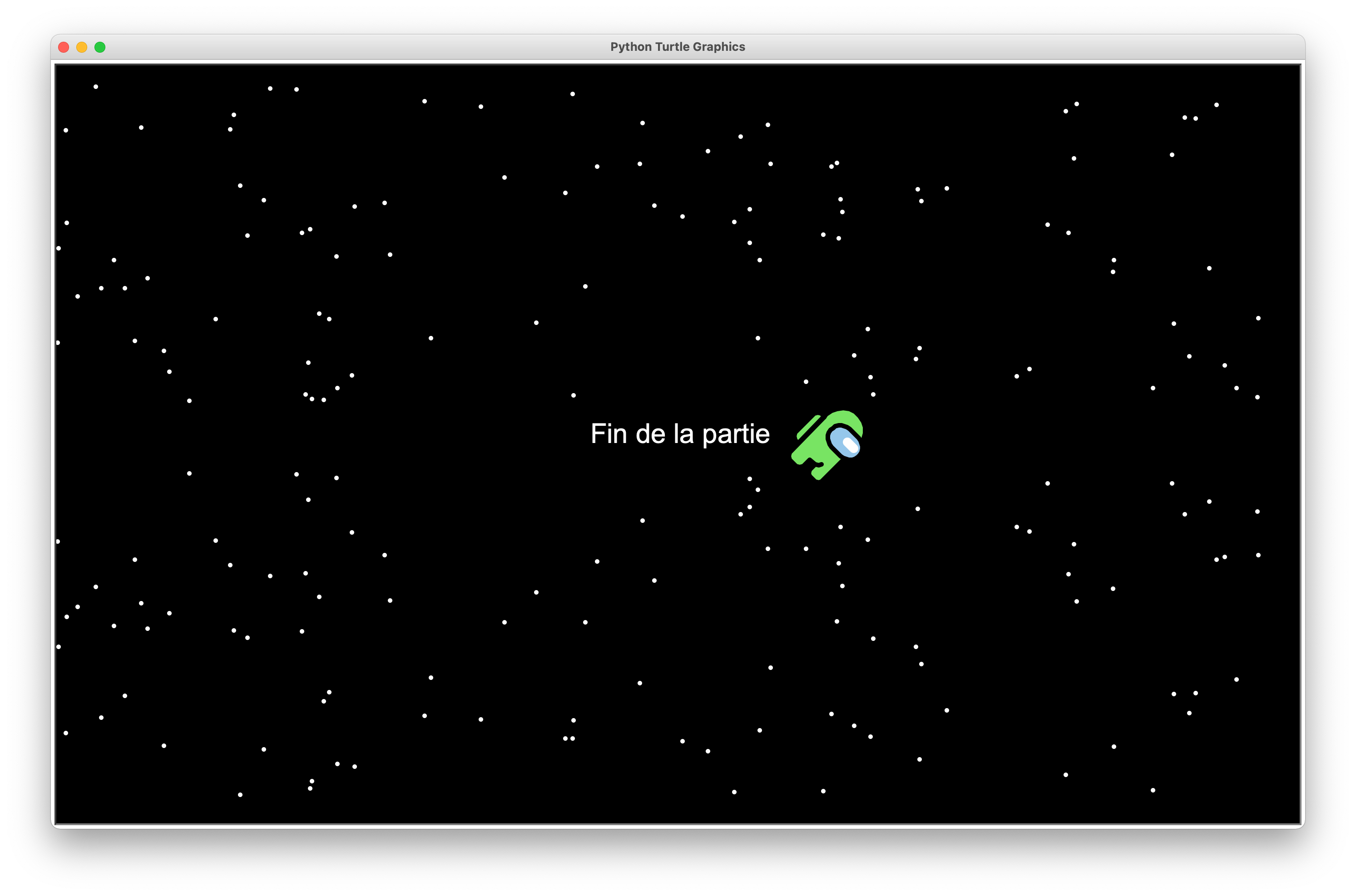 Capture d'écran du jeu de quilles